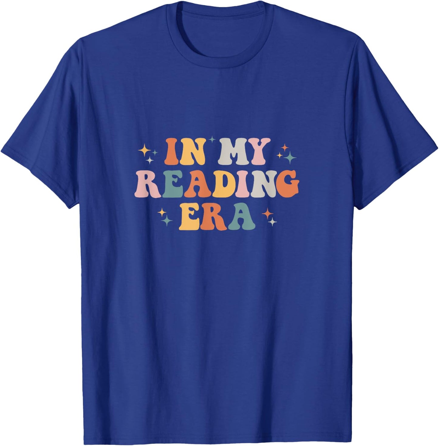 In My Reading Era Groovy Reader Librarian Teacher Book Lover Women T-Shirt - T-Shirt | Royal