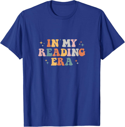 In My Reading Era Groovy Reader Librarian Teacher Book Lover Women T-Shirt - T-Shirt | Royal