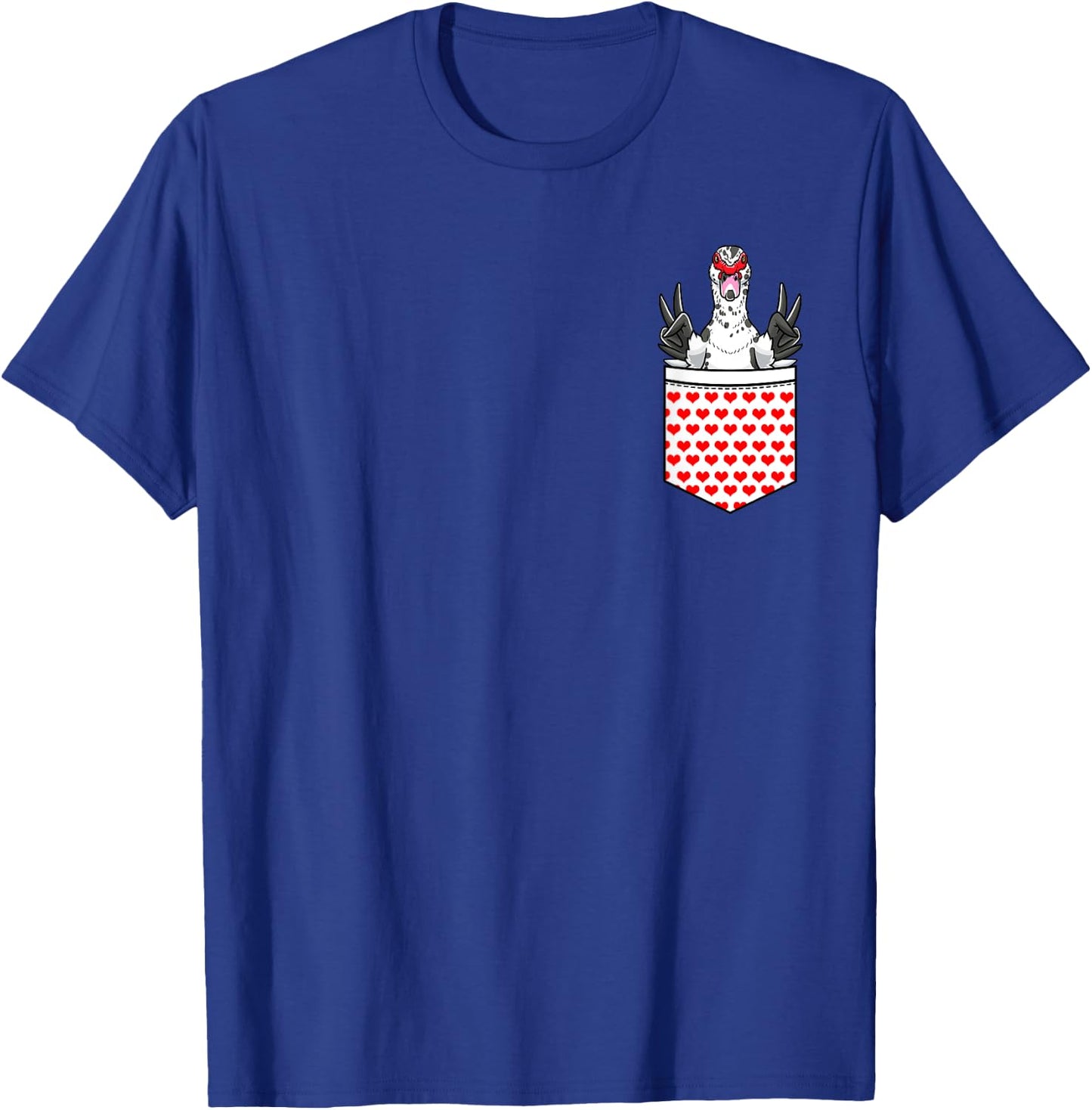 Funny Muscovy Duck Pocket Design T-Shirt - T-Shirt | Royal