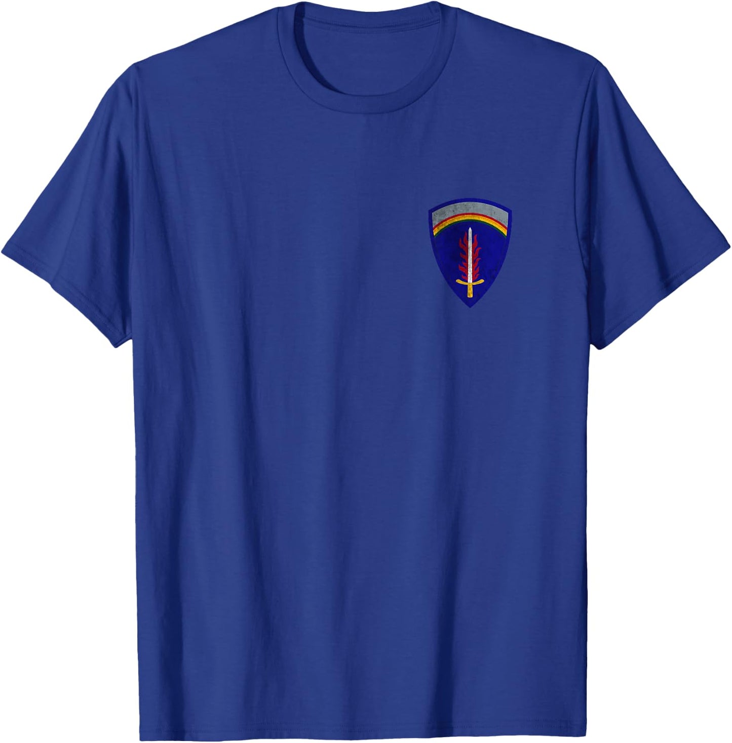 USAREUR Patch Europe Military Logo Veteran Papa Christmas T-Shirt - T-Shirt | Royal