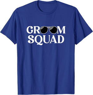 Groom Squad Sunglasses Wedding Bachelor Party Matching T-Shirt - T-Shirt | Royal