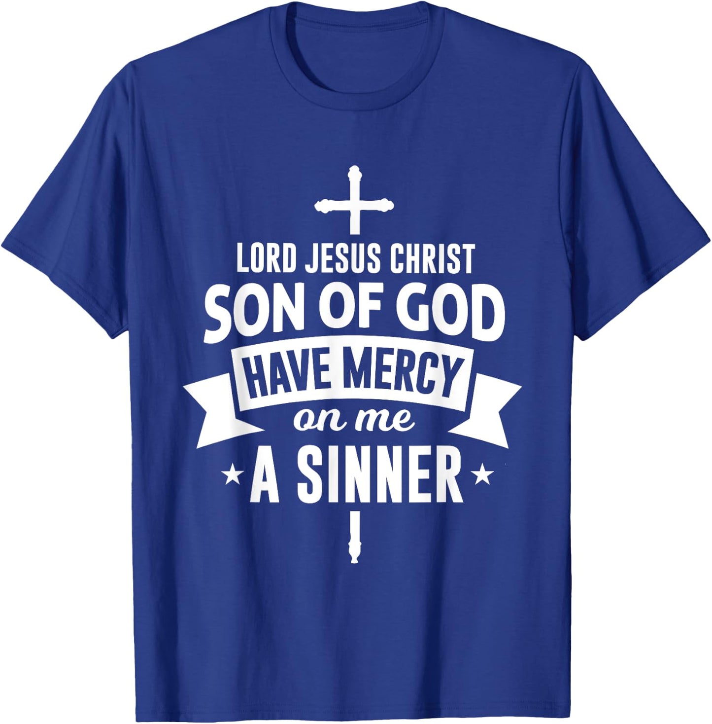 Jesus Prayer - Orthodox & Catholic Christian Crucifix Faith T-Shirt - T-Shirt | Royal