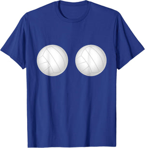 Volleyball Player Boobs Funny T-Shirt - T-Shirt | Royal