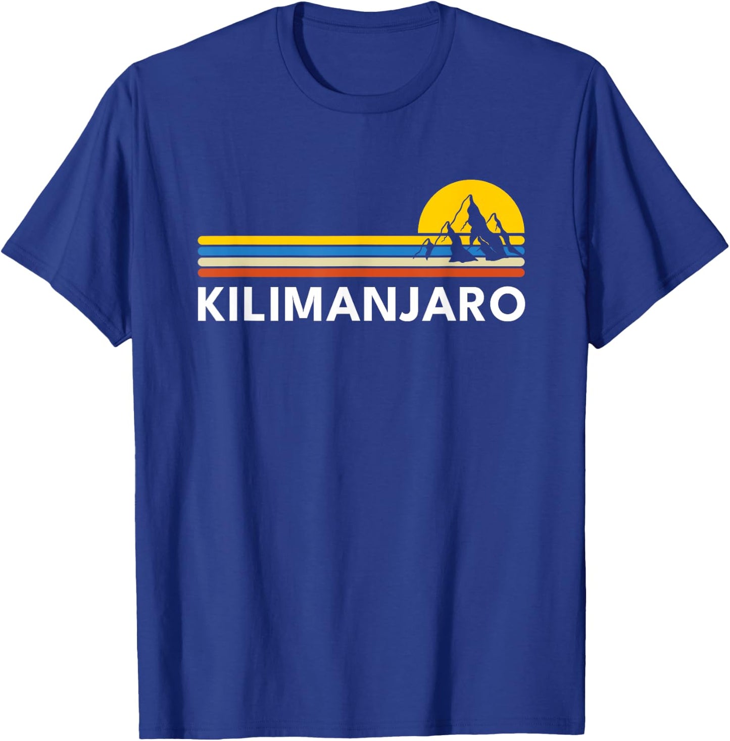 Mt Kilimanjaro Tanzania Souvenirs Retro Vintage T-Shirt - T-Shirt | Royal