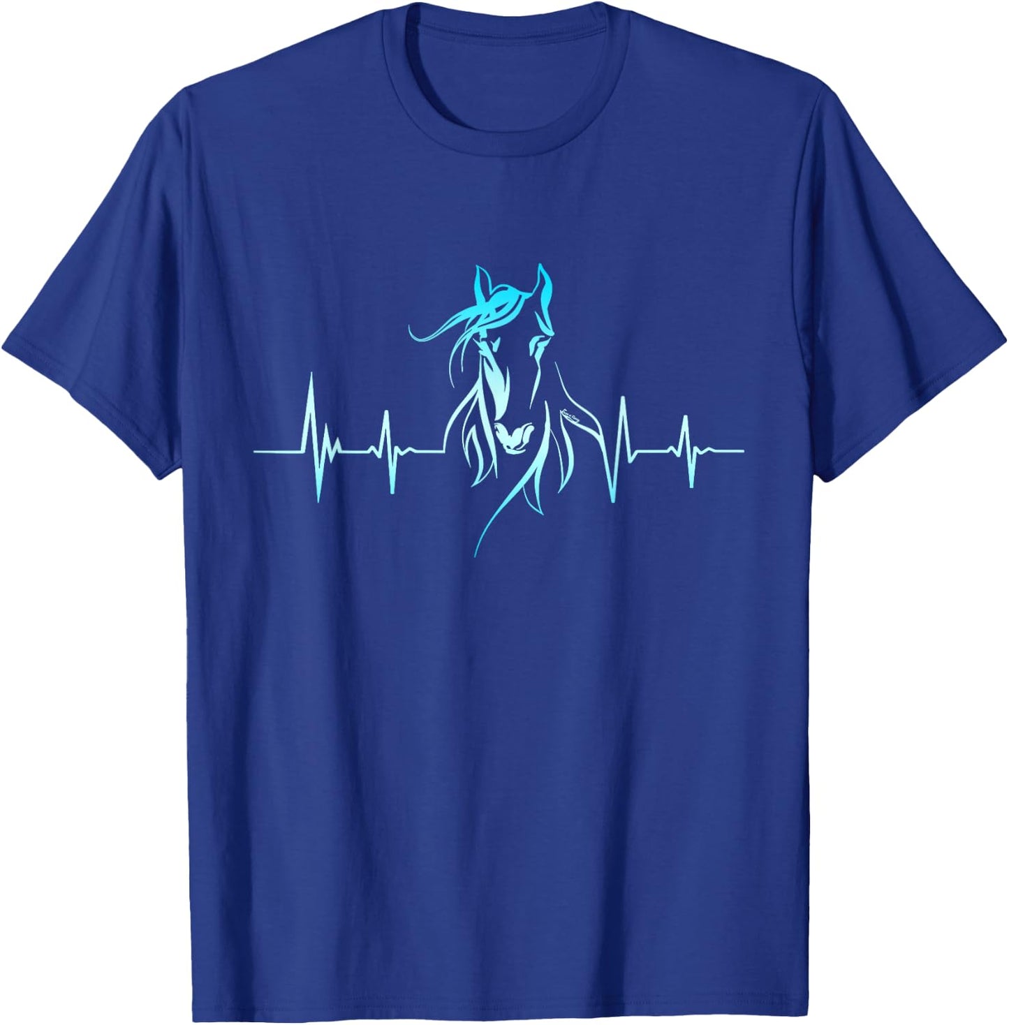 Horse Heartbeat Horse Lover Gifts Women Men Girls Teens T-Shirt - T-Shirt | Royal