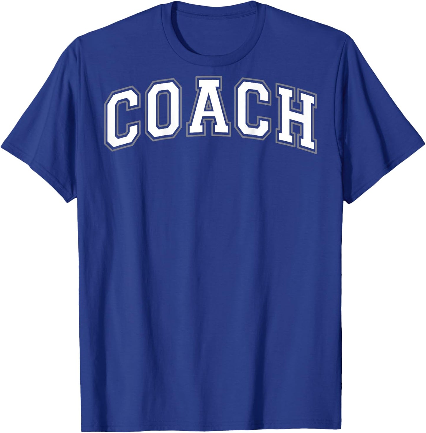 Coach Sports Trainer Vintage White Grey on the back T-Shirt - T-Shirt | Royal