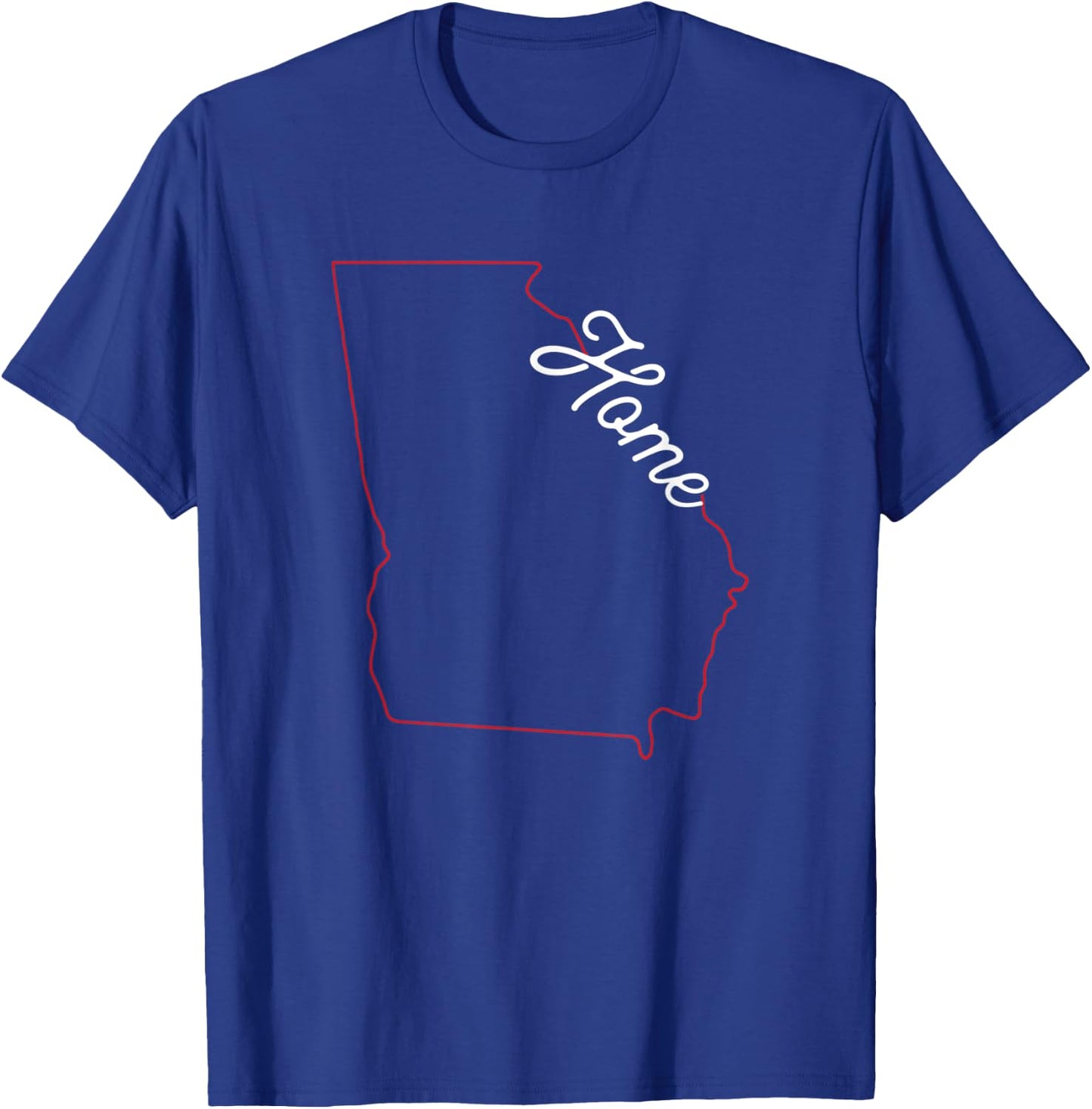 Georgia State Home Native Gift T-Shirt - T-Shirt | Royal