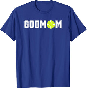 Tennis Godmom Godmother T-Shirt - T-Shirt | Royal