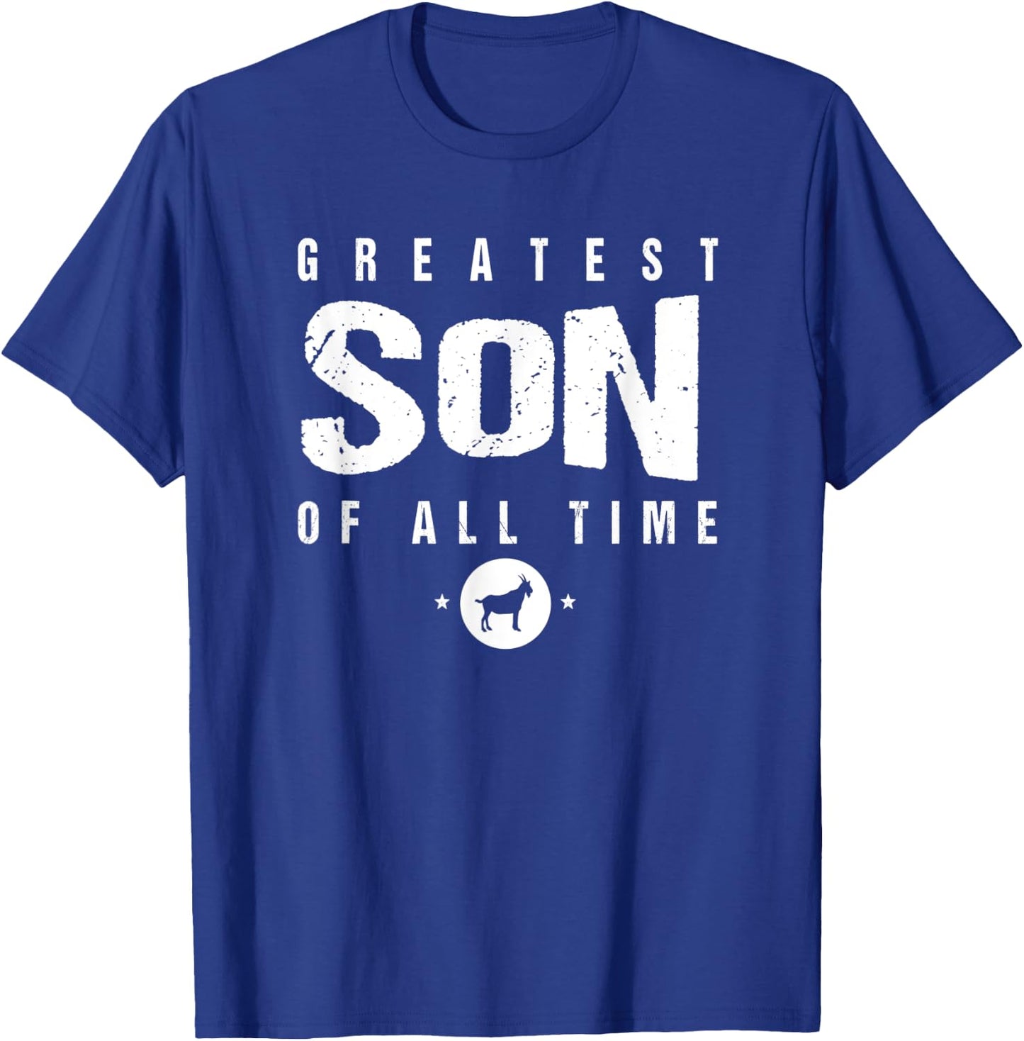 #1 Greatest Son of All Time Gift from Mom Greatest Son Goat T-Shirt - T-Shirt | Royal