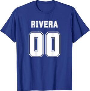 Rivera Name Back Sports Number Family Team T-Shirt - T-Shirt | Royal