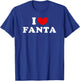 I Love Fanta, I Heart Fanta , Small, Black T-Shirt - T-Shirt | Royal