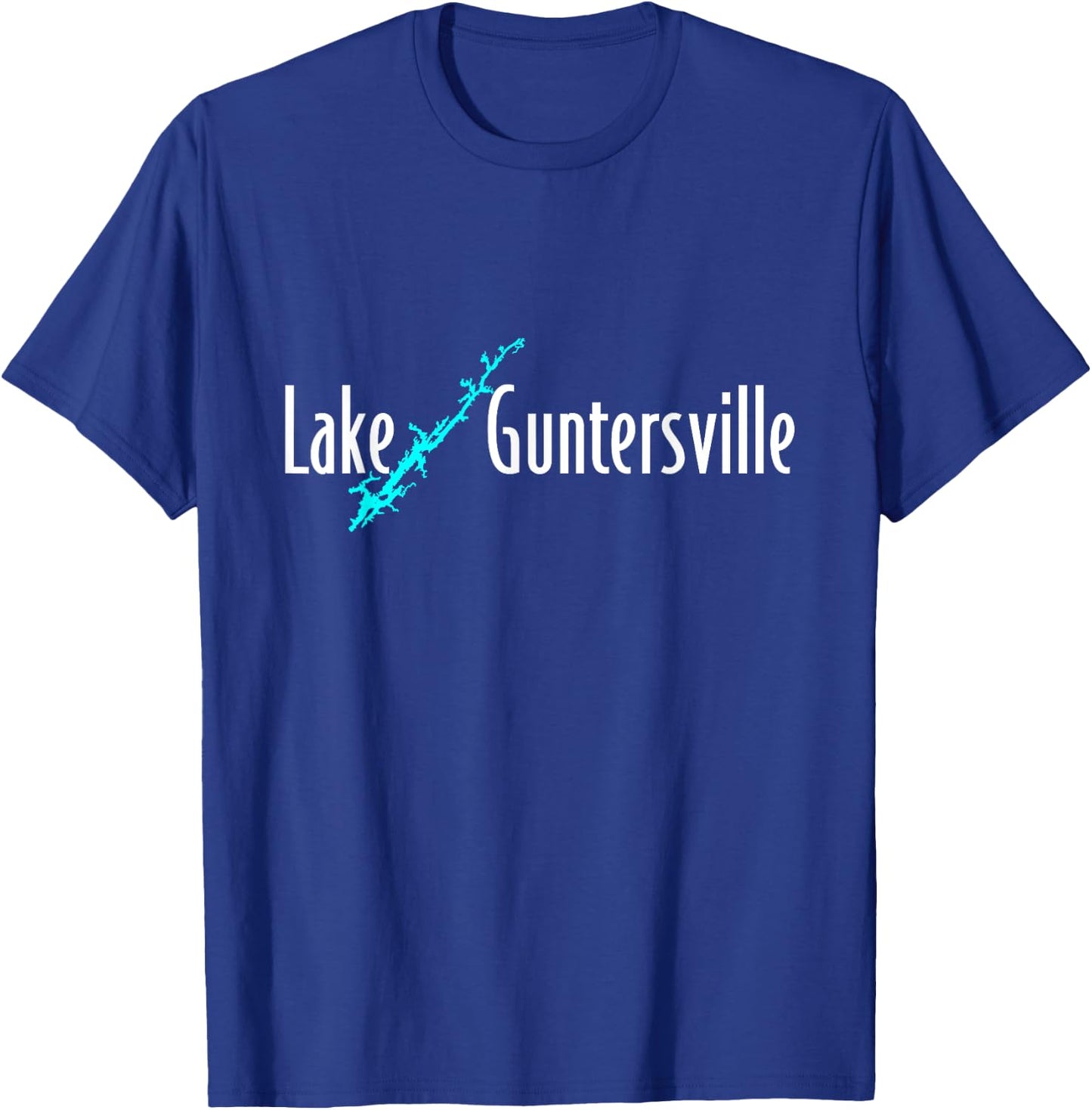 Minimalist Lake Guntersville - Alabama T-Shirt - T-Shirt | Royal