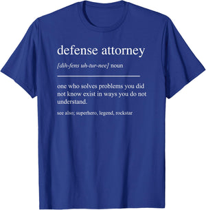 Funny Defense Attorney Definition Retirement Appreciation T-Shirt - T-Shirt | Royal