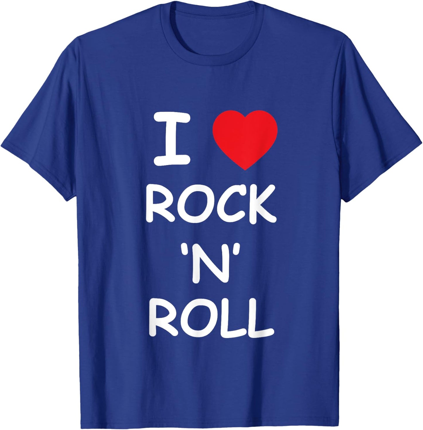 I Love Rock and Roll Music Lover Gift Vintage Retro Concert T-Shirt - T-Shirt | Royal
