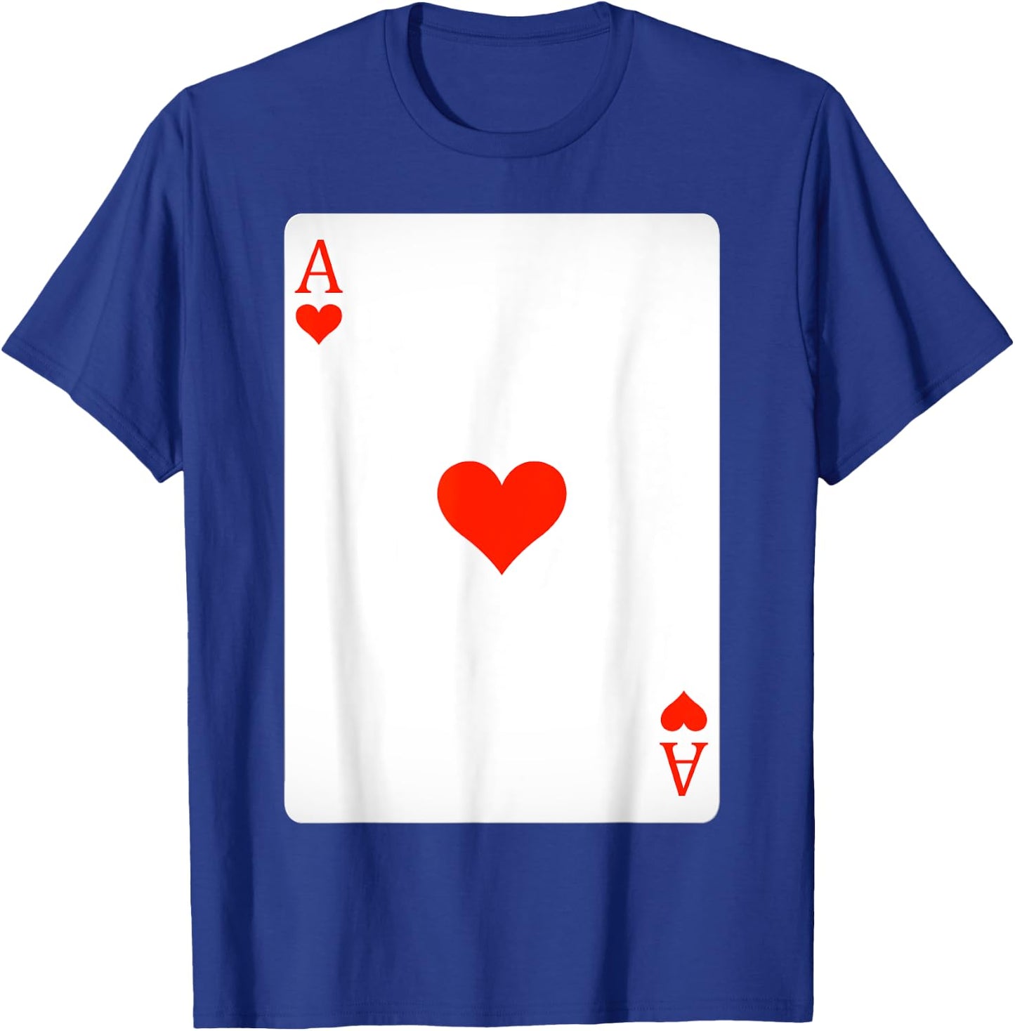 Ace of Hearts Playing Cards Shirt Easy Halloween Costume T-Shirt - T-Shirt | Royal