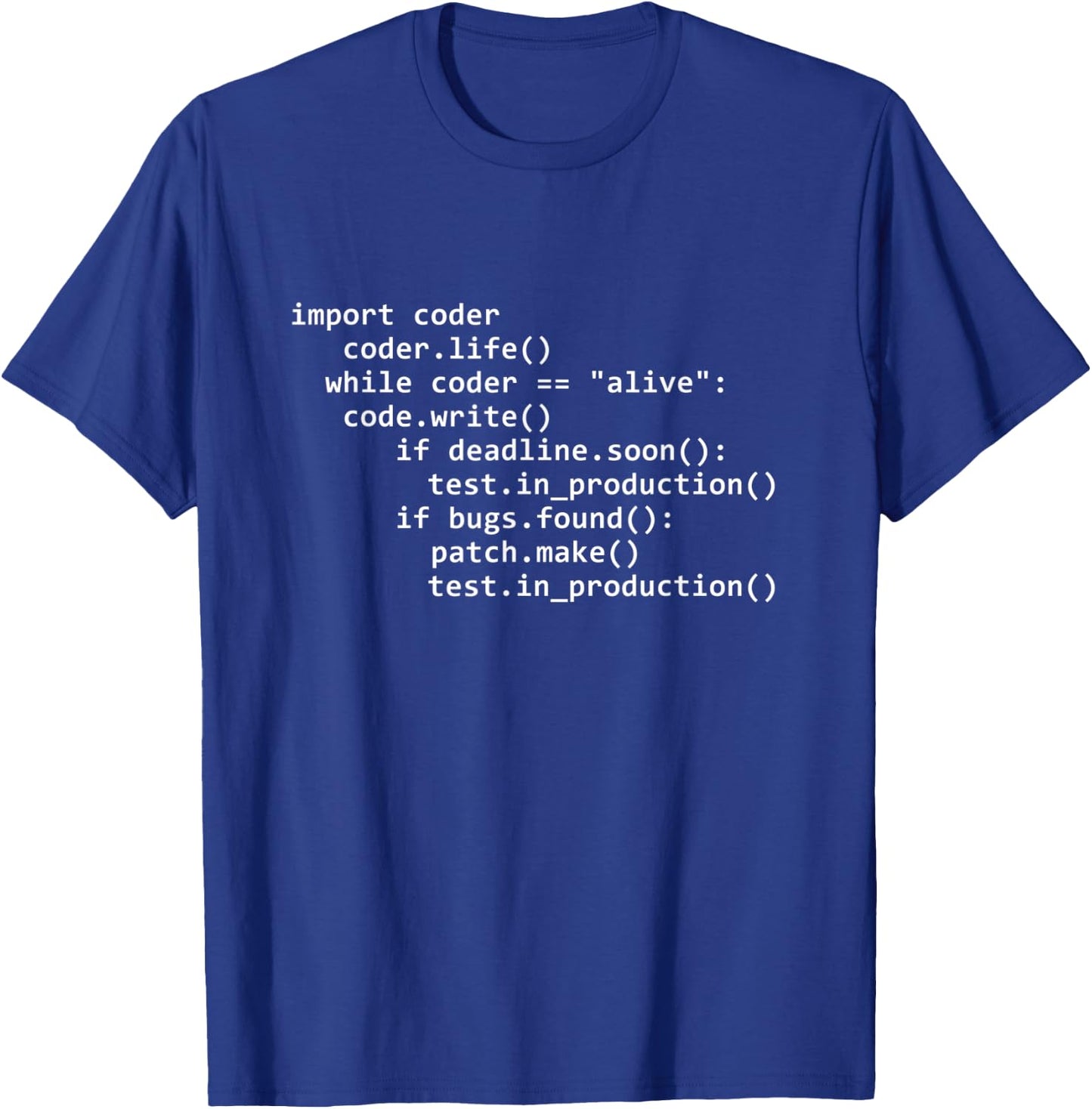 Python Programming For Software Engineer Coder IT Developer T-Shirt - T-Shirt | Royal