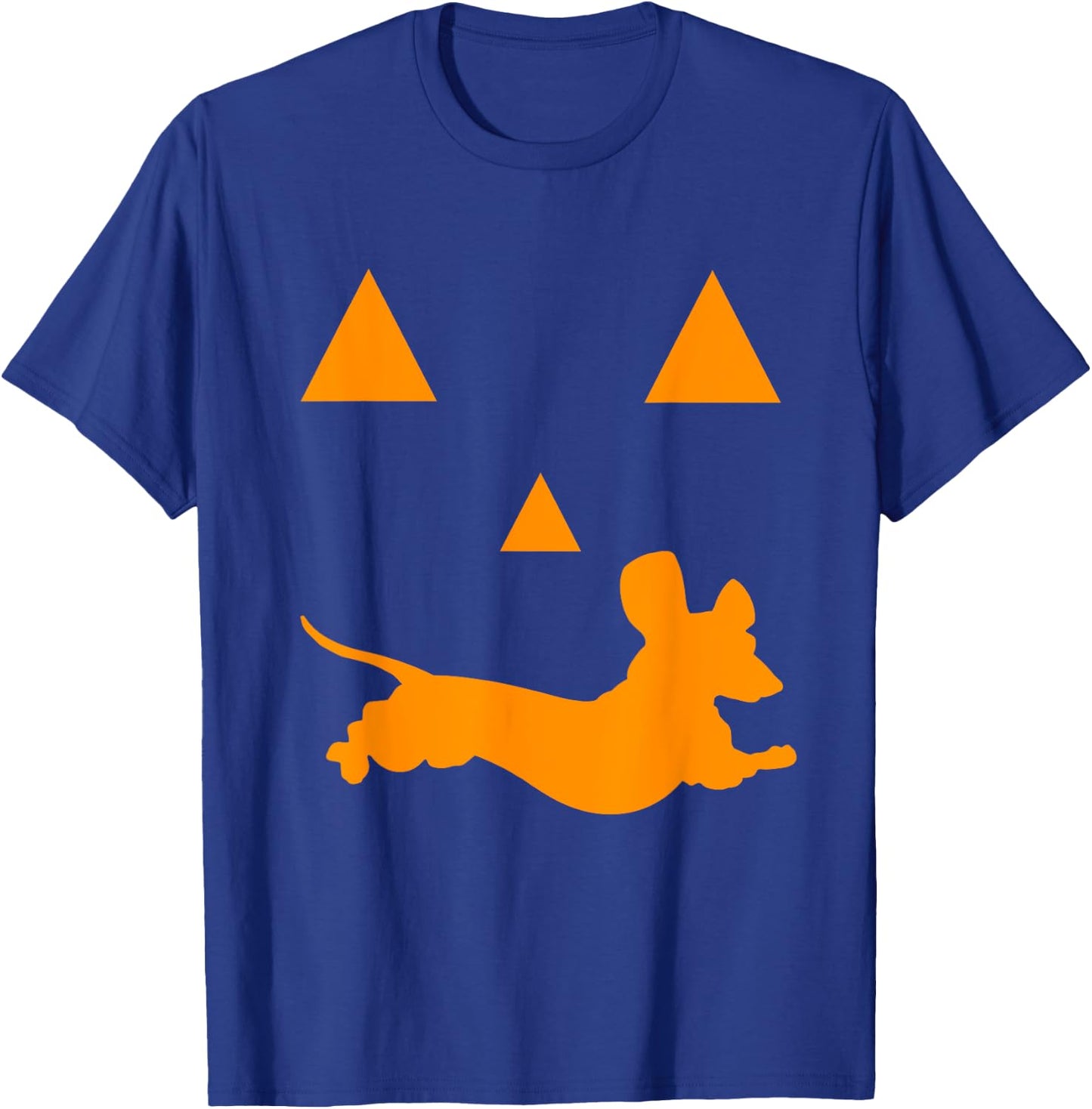 Halloween Pumpkin Dachshund Jack-o-lantern Costume T-Shirt - T-Shirt | Royal