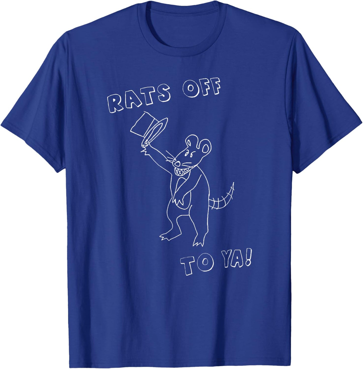 Rats Off To Ya! Funny Mouse Costume Magician Rat Novelty T-Shirt - T-Shirt | Royal