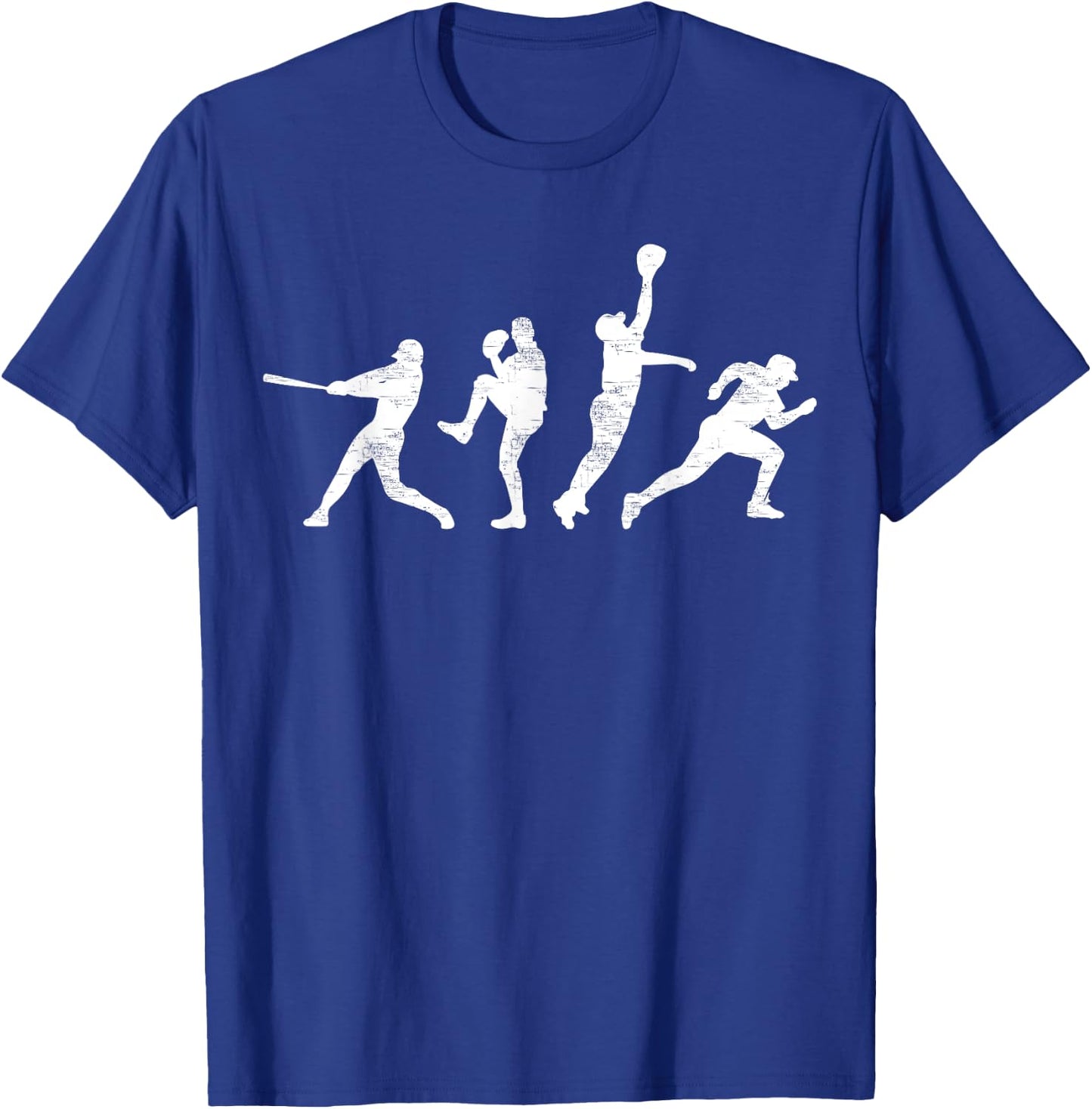 Baseball Vintage | Retro Catcher Pitcher Batter T-Shirt - T-Shirt | Royal