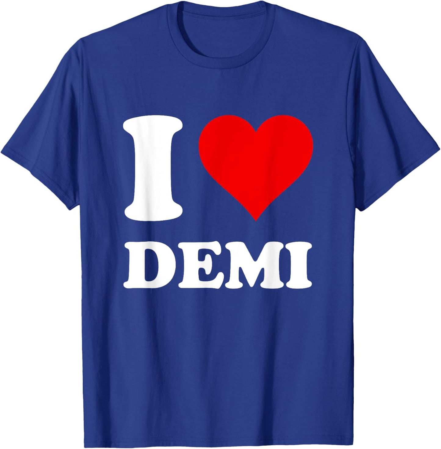 Red Heart I Love Demi T-Shirt - T-Shirt | Royal