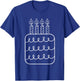 Kids 4th Birthday Cake with Candles Toddler T-Shirt - T-Shirt | Royal
