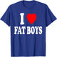 I Heart (Love) Fat Boys Attraction Chubby Chaser T-Shirt - T-Shirt | Royal