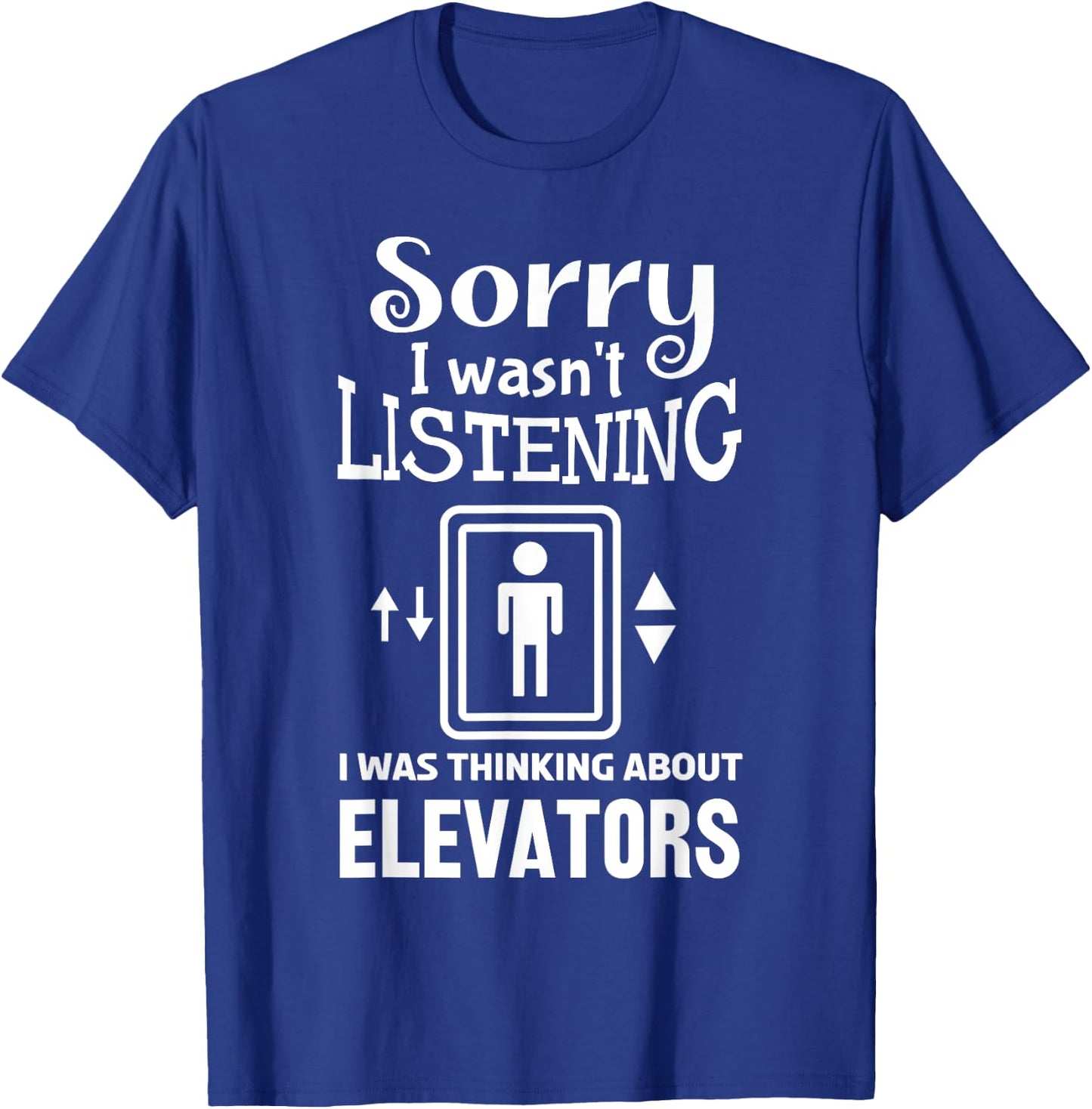 Funny Elevator Art Women Elevator Inspector Lover T-Shirt - T-Shirt | Royal
