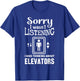 Funny Elevator Art Women Elevator Inspector Lover T-Shirt - T-Shirt | Royal