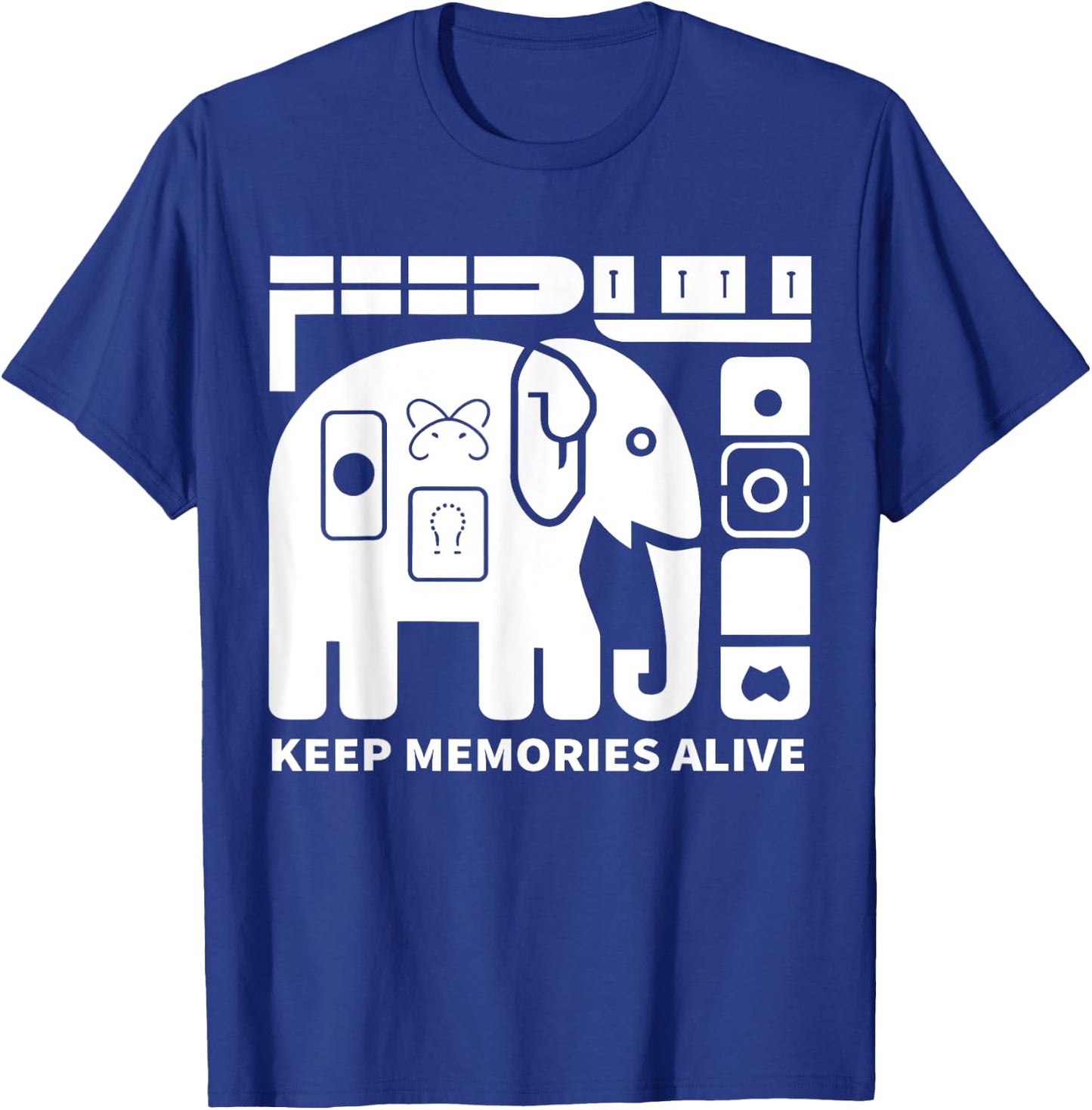 Keep Memories Alive Elephant Alzheimer's Awareness Purple T-Shirt - T-Shirt | Royal