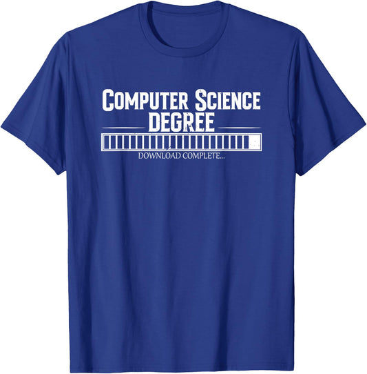 Computer Science Degree Graduation Grad Celebration T-Shirt - T-Shirt | Royal