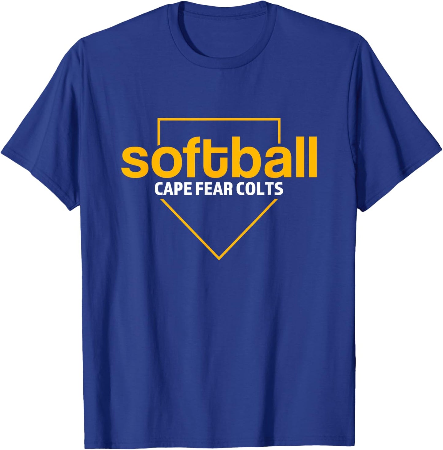 Cape Fear Colts Softball Home Plate T-Shirt - T-Shirt | Royal