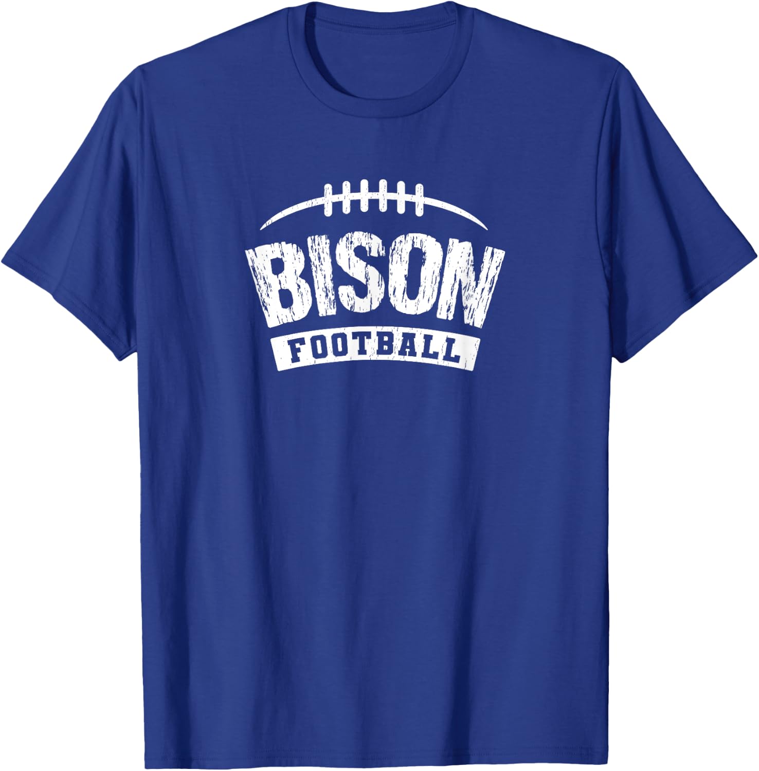 Bison Hazen Football Distressed HS T-Shirt - T-Shirt | Royal