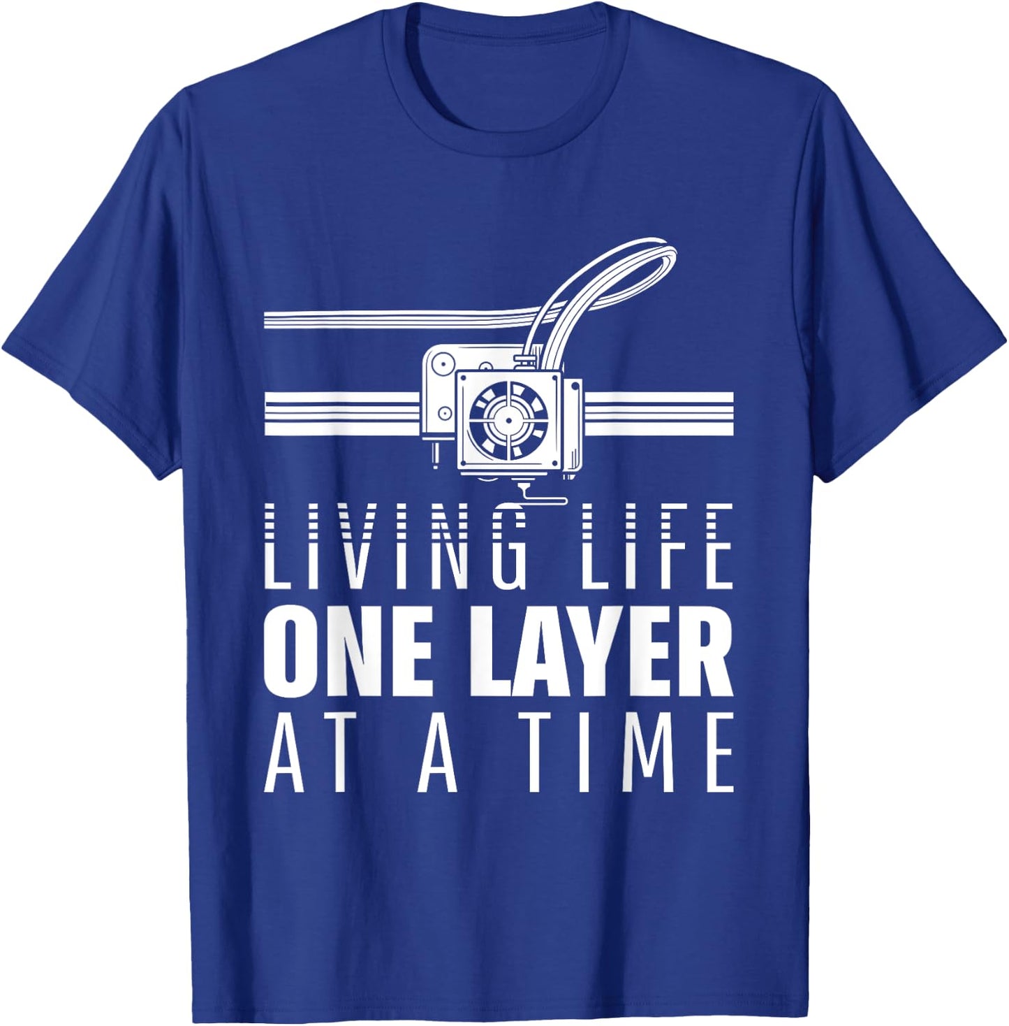 Funny 3D Print Printer Geeks Filament Printing Machine Lover T-Shirt - T-Shirt | Royal