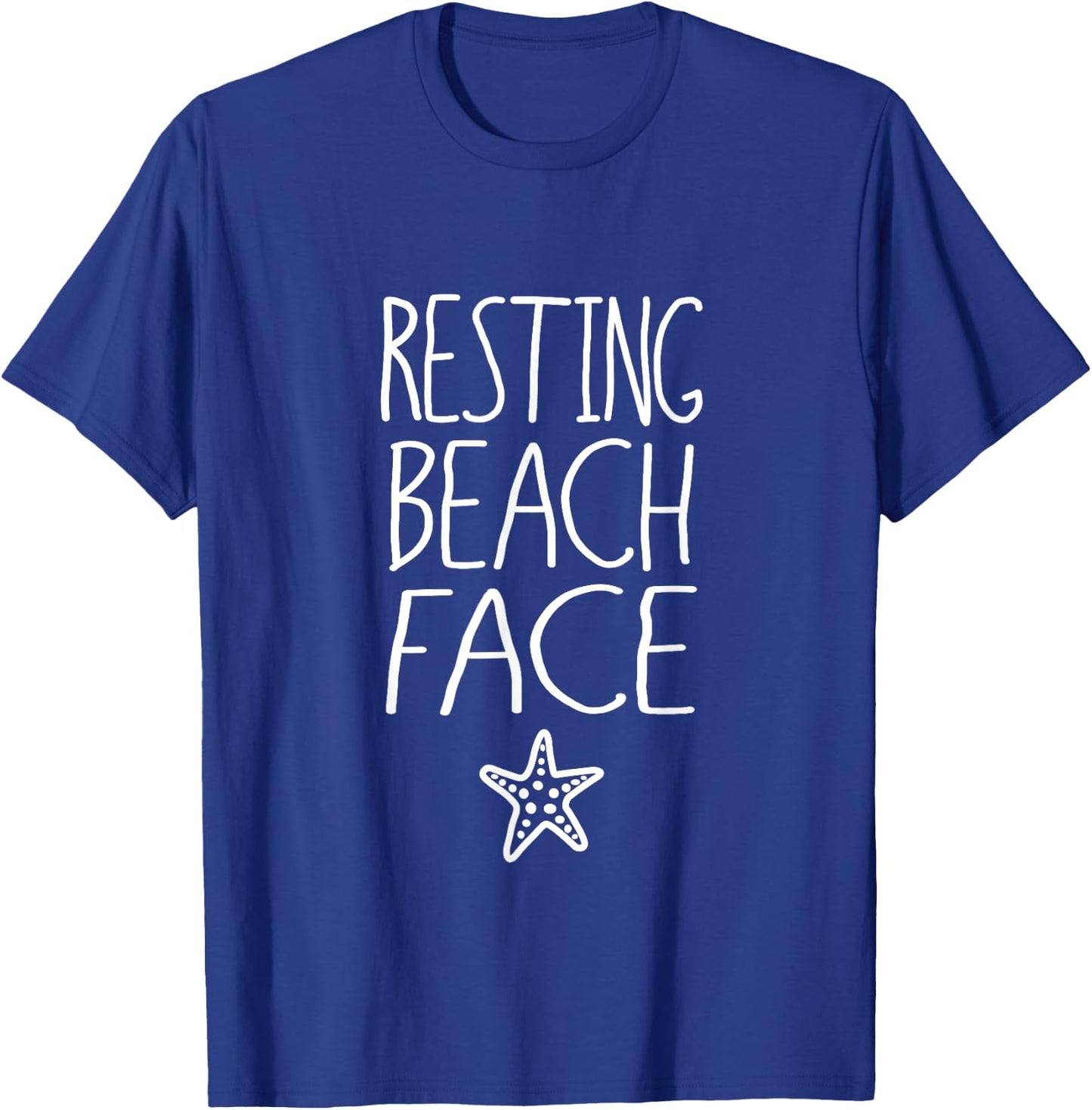 Resting Beach Face T Shirt, Florida Summer Fun Gift Men Women Kids T-Shirt - T-Shirt | Royal