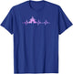 Church Heart Love EKG Heart Pulse Christian Pastor Life T-Shirt - T-Shirt | Royal