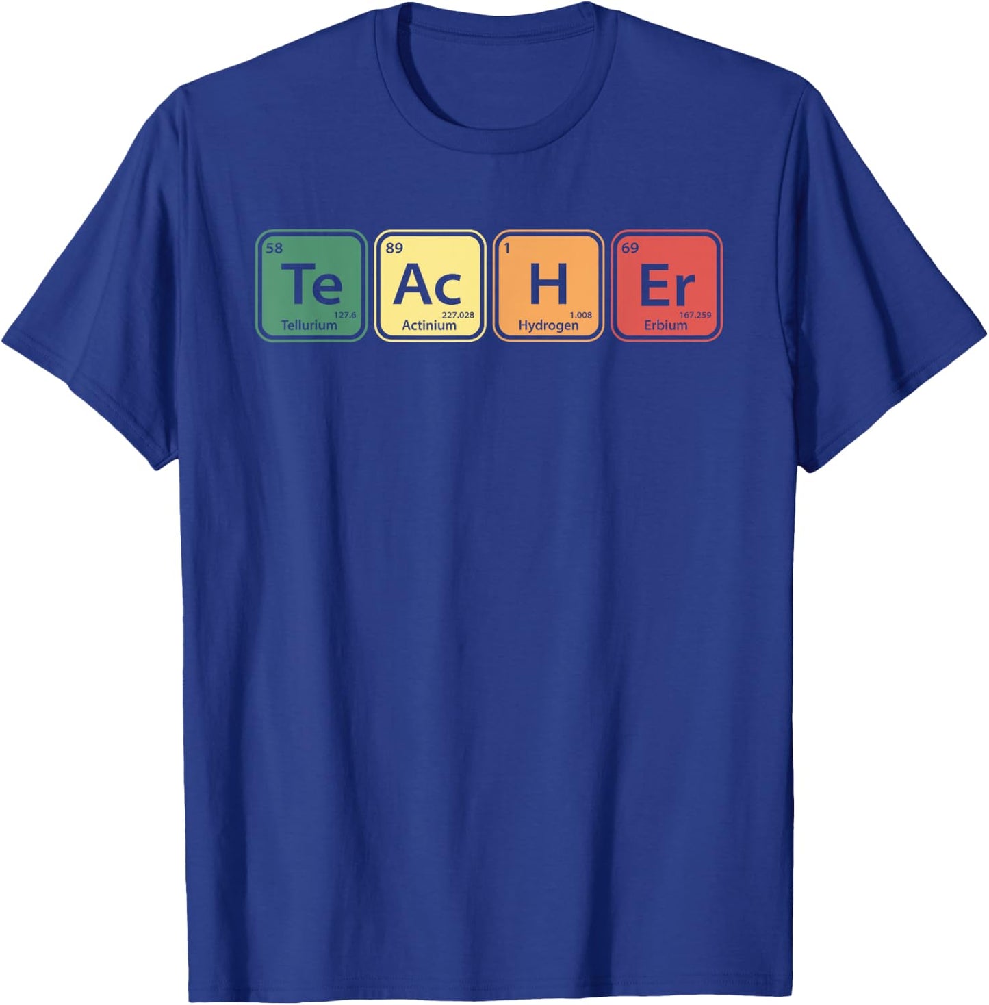 Chemistry Teacher Element Symbols Periodic Table Chemist T-Shirt - T-Shirt | Royal