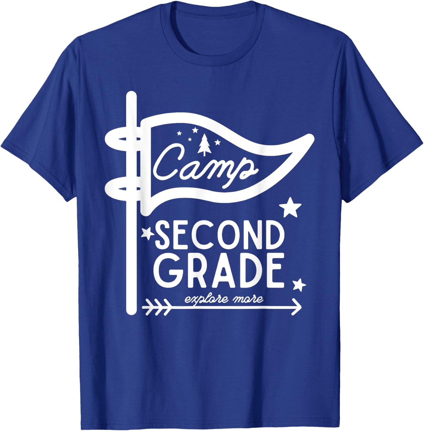 Camp Second Grade Camping Teacher 2nd Grade Back To School T-Shirt - T-Shirt | Royal