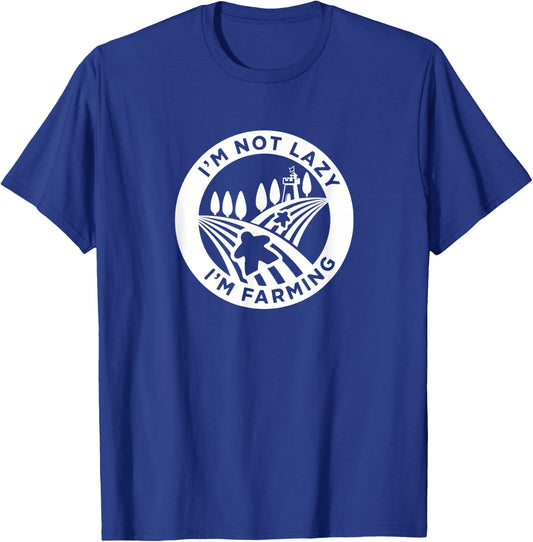 Meeple Design for Board Game Lovers,I'm Not Lazy,I'm Farming T-Shirt - T-Shirt | Royal