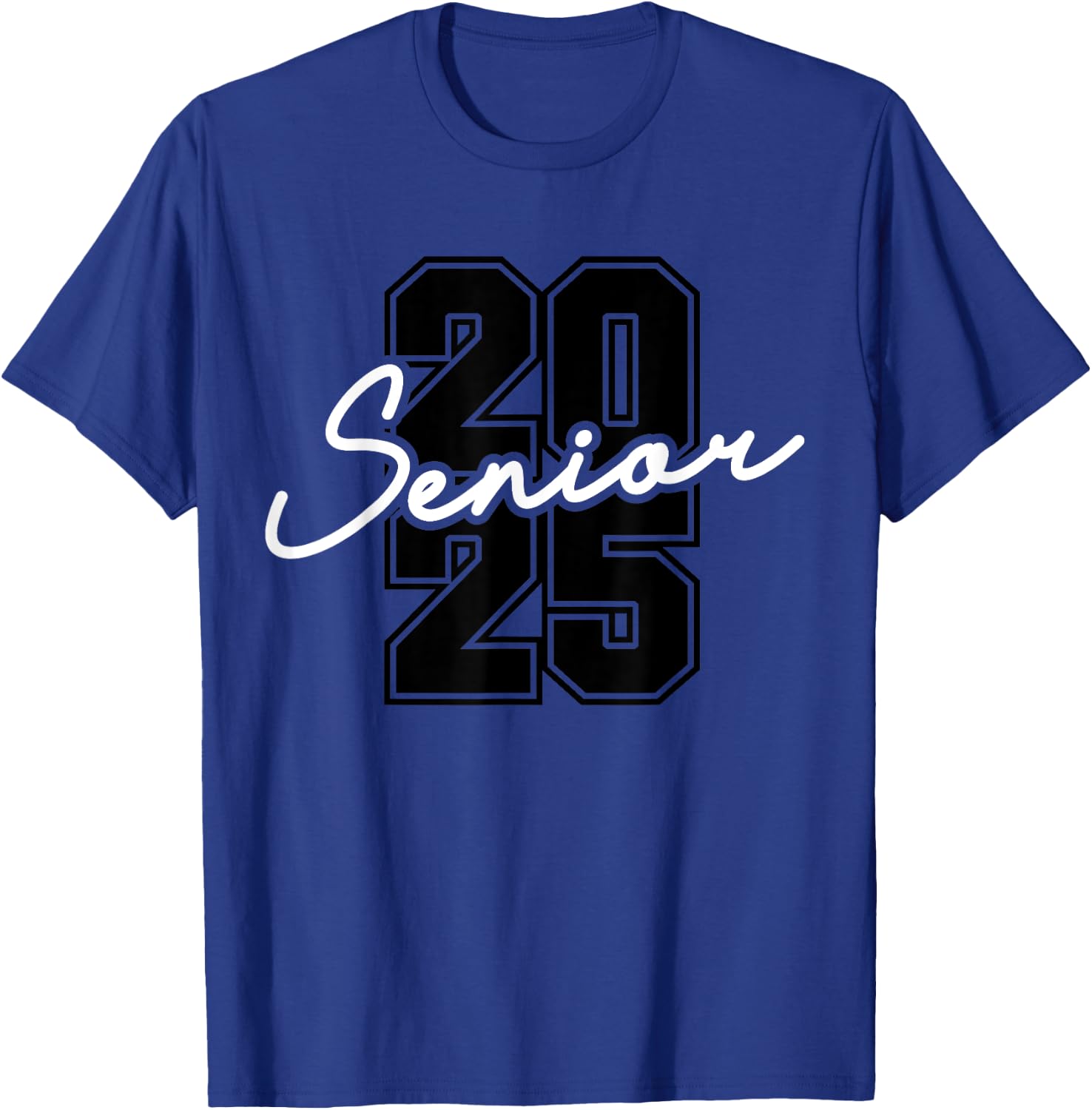 Class of 2025 Senior High School College Graduation White T-Shirt - T-Shirt | Royal