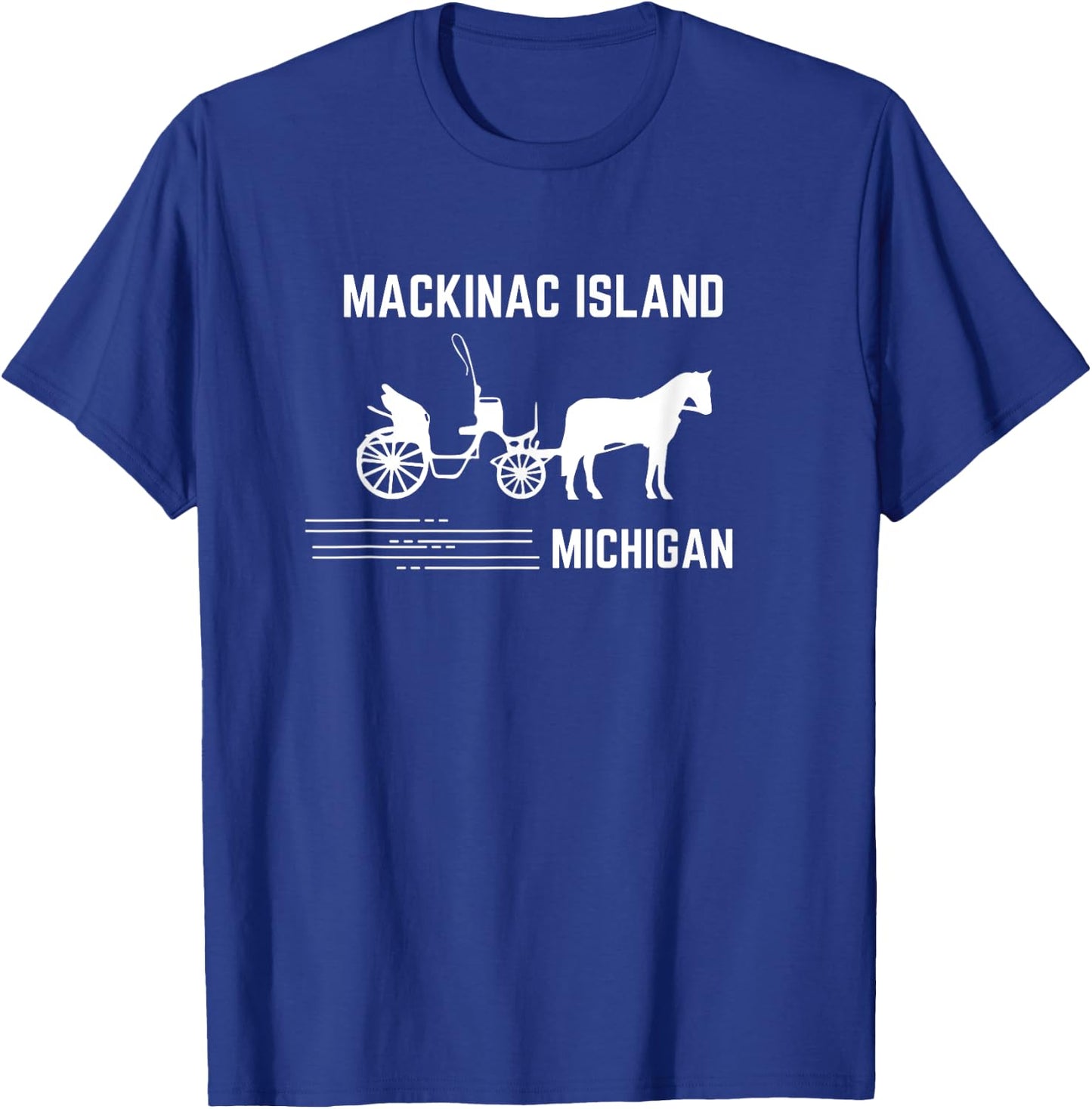 Mackinac Island Great Lakes State Midwest Mitten MI Souvenir T-Shirt - T-Shirt | Royal