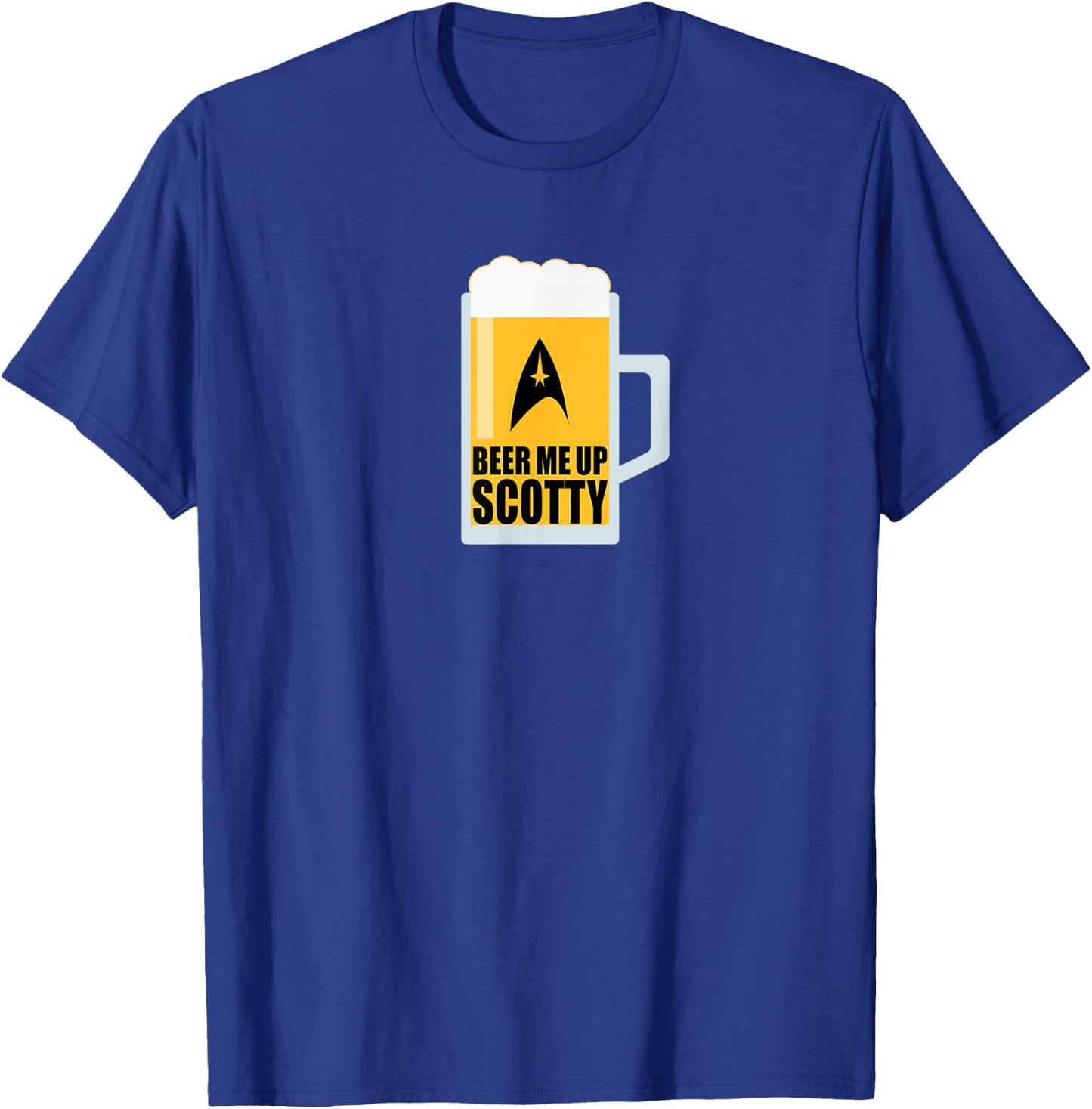 Beer Me Up Scotty, Sci-Fi Lovers Vintage TV Beer Me Up Beer T-Shirt - T-Shirt | Royal