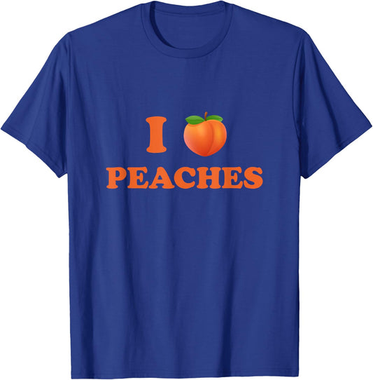 I Love Peaches Peach Lovers Atlanta Georgia Fruit Farmer T-Shirt - T-Shirt | Royal