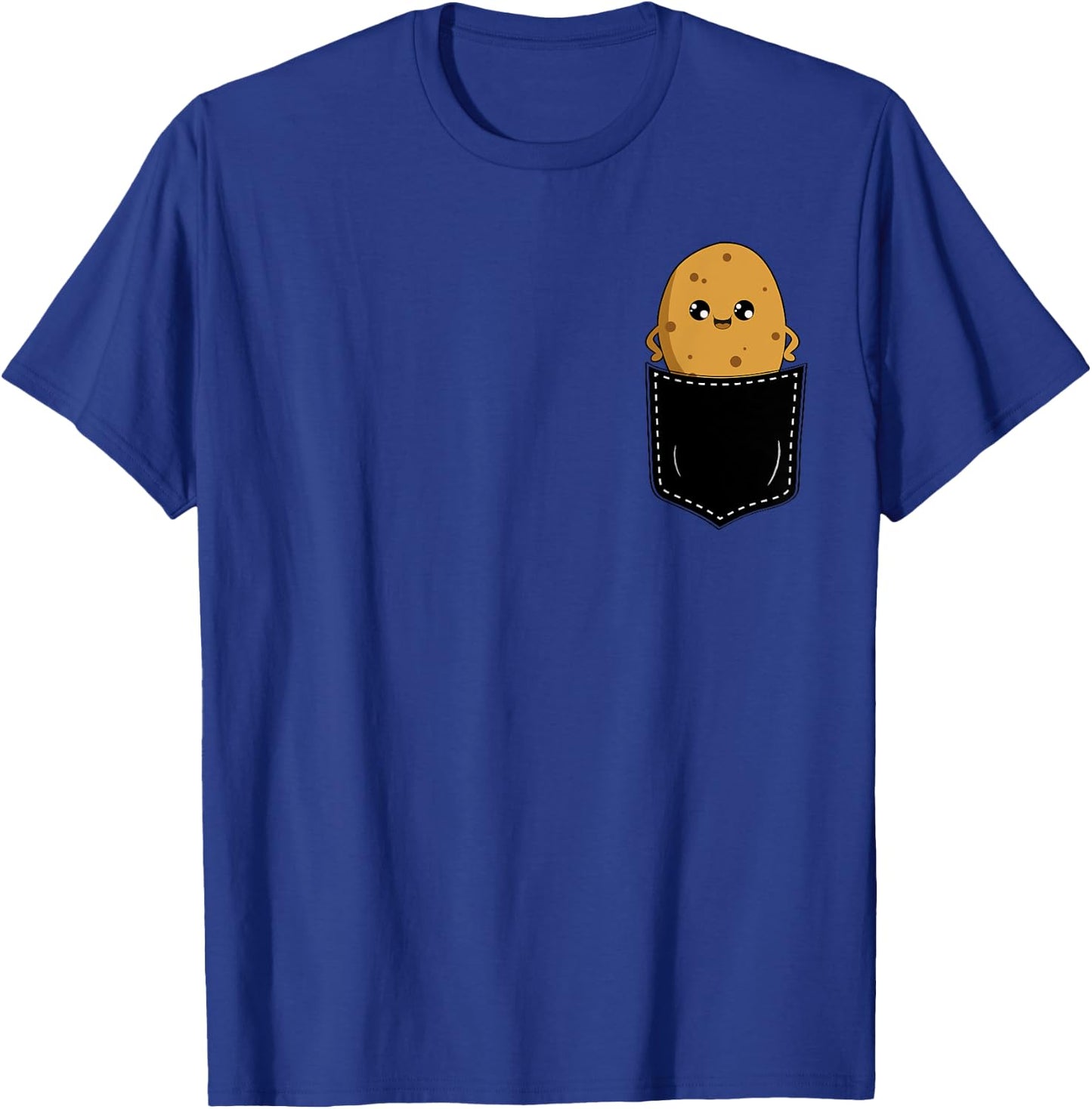 Potato In The Pocket Funny Potato Lover Cute Pocket Potato T-Shirt - T-Shirt | Royal