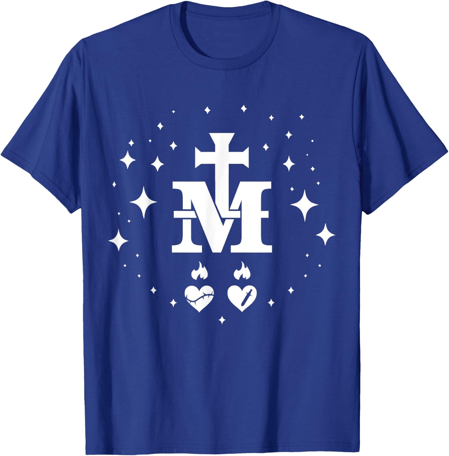 Miraculous Medal - Catholic Virgin Mary Holy Heart T-Shirt - T-Shirt | Royal