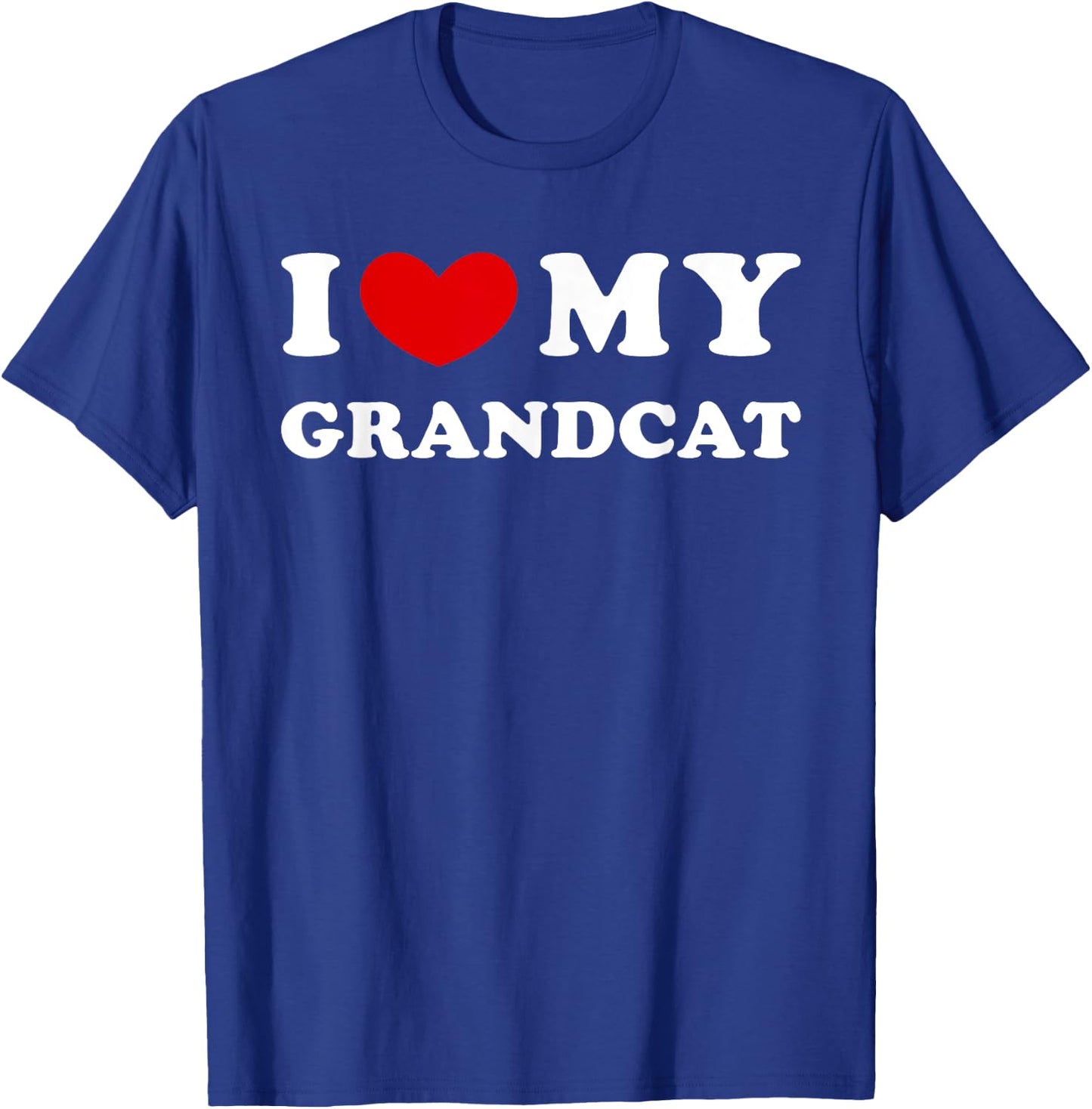 I Love My Grandcat, I Heart My Grandcat Women Girls Kids T-Shirt - T-Shirt | Royal