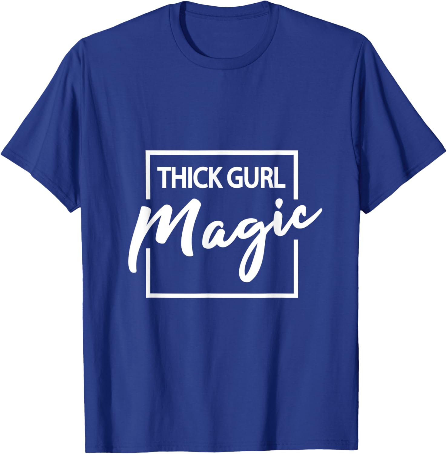 Thick Girl Magic Plus Size Cute Graphic T-Shirt - T-Shirt | Royal