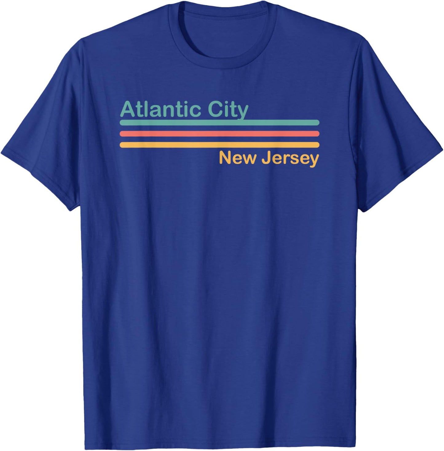 Retro Atlantic City New Jersey T-Shirt - T-Shirt | Royal