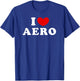 I Love Aero, I Heart Aero T-Shirt - T-Shirt | Royal