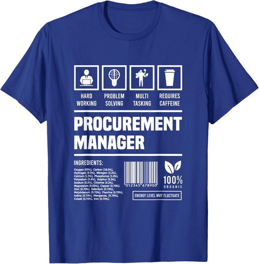Procurement Manager Gift Funny T-Shirt - T-Shirt | Royal
