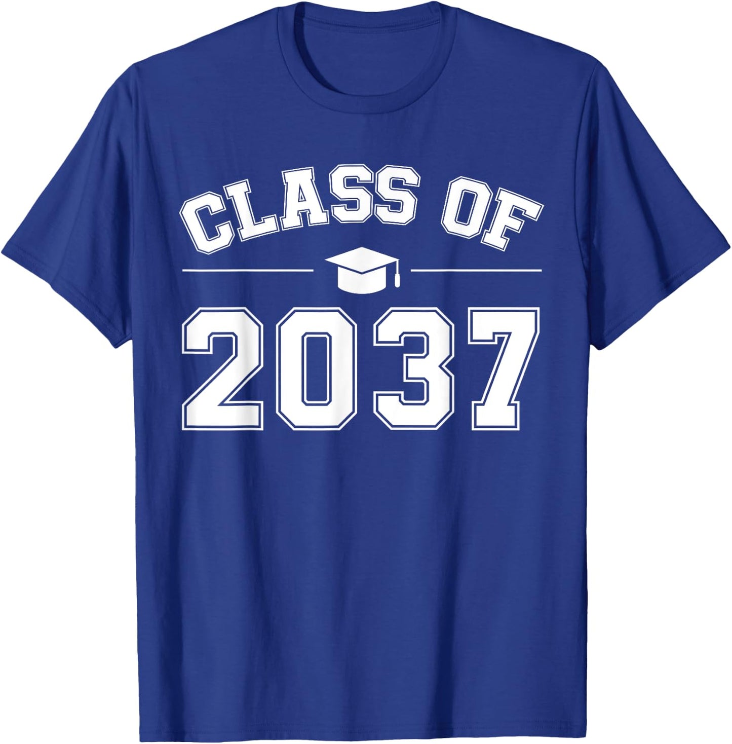 Class of 2037 Grow With Me First Day of School Graduation T-Shirt - T-Shirt | Royal